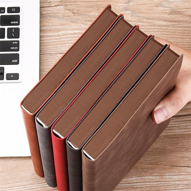 A5 Vintage Notebook Student Thickened PU Leather Diary Embossed Craft Literary Ledger Office Bookkeeping Book School Note Books