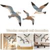Fashion 3PCS Set Seagull Wall Decorations Coast Theme Handcrafted Wall Art Wooden Marine Bird Decor Home Decoration