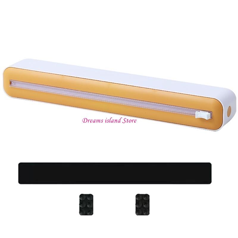 Plastic Cling Wrap Dispenser with Slide Cutter Adjustable Cling Film Divider HX6C