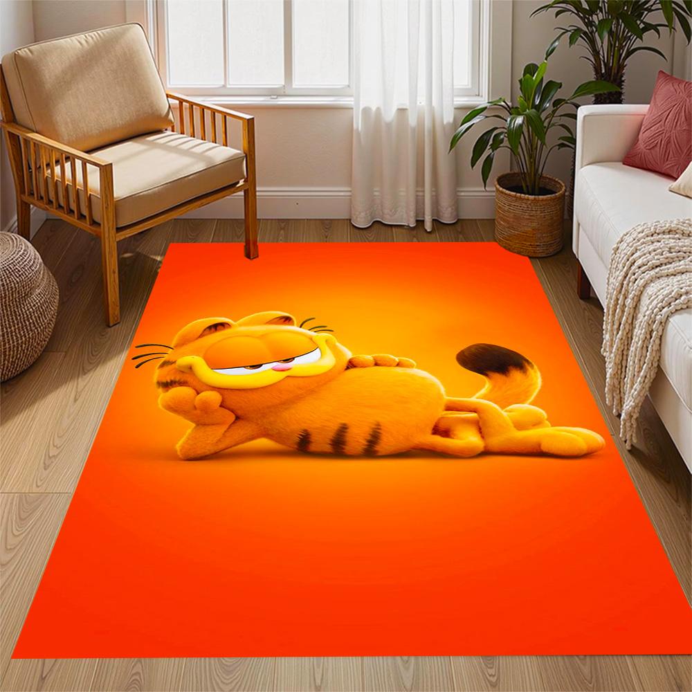 Tappeti Antiscivolo a Tema 'L'Avventura Accogliente di Garfield' - Arredamento per la Casa in Poliestere, Adatti per Camere da Letto, Soggiorni, Ingressi, Studi e Decorazioni