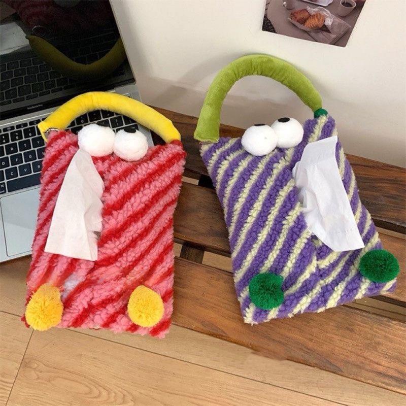 Car-mounted Tissue Box, Hanging Monster-shaped Car Seat Back Tissue Holder, Car Tissue Drawer, Interior Decoration