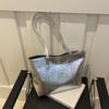 PU Leather Women Handbag Large Capacity Crocodile Pattern Female Shoulder Bag Luxury Commuting Armpit Tote Bag Ladies