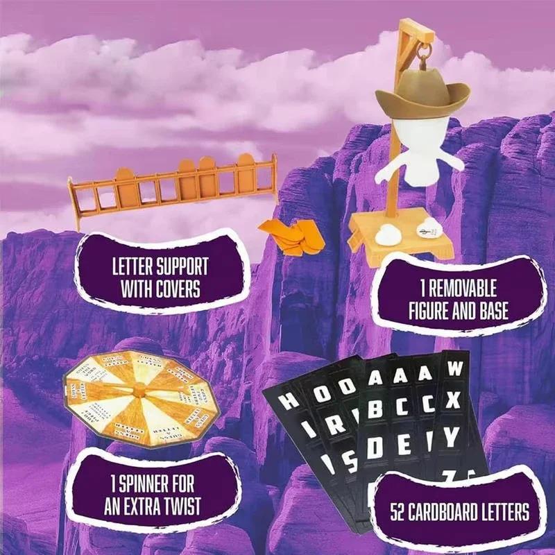 Magnetic Hangman Mystery Word Guessing Game for Kids & Families, Glow in The Dark Travel Game, Guess The Word Before Hank Falls