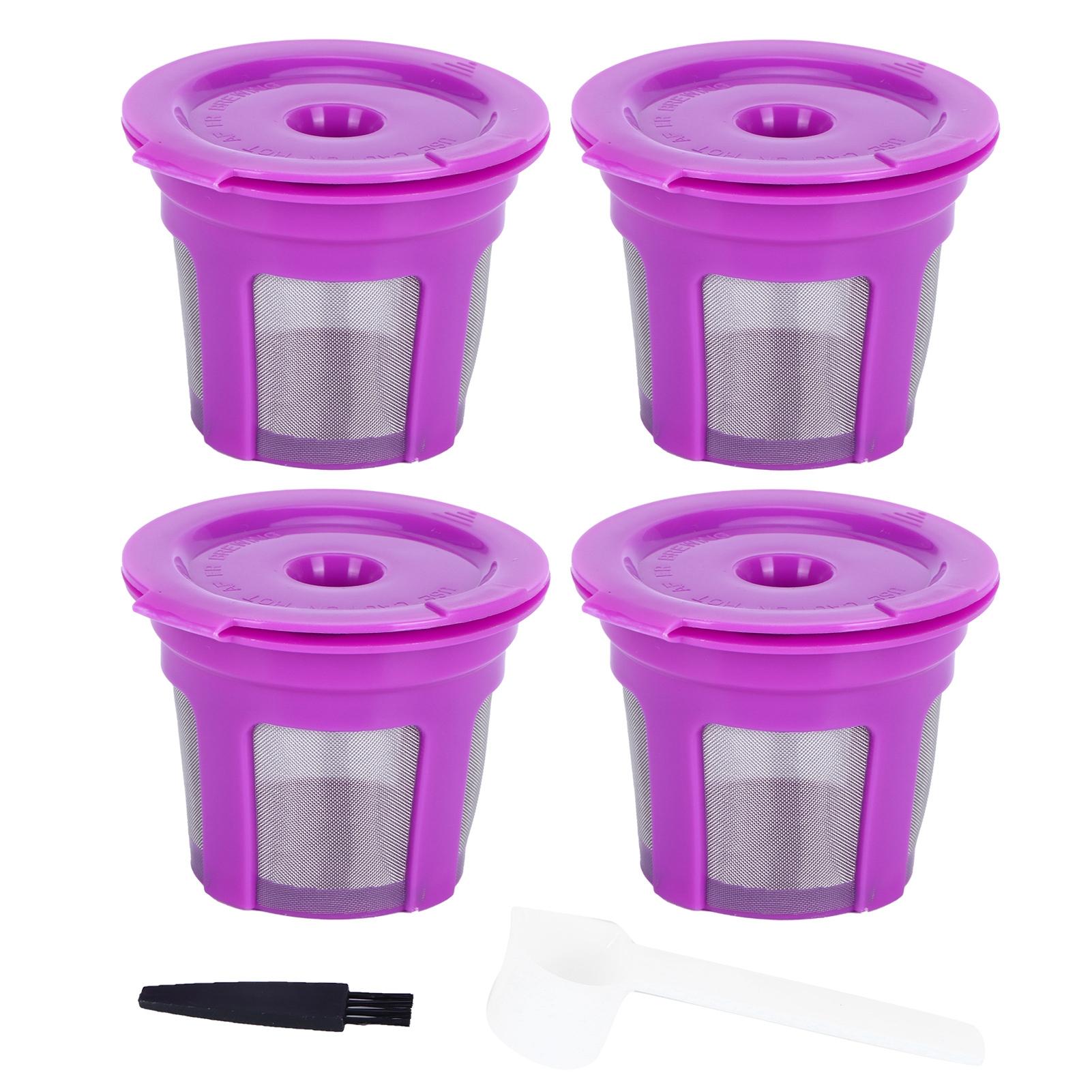 

Набор ложек-щеток для кофейных капсул, многоразовая чашка-фильтр для приготовления кофе для KEURIG 2.0 1.06 шт.