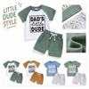 Toddler Boys Short Sleeve T-Shirt and Shorts Set Casual Summer Outfit Lightweight Soft Fabric Comfortable Fit Elastic Waistband