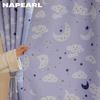 1PC NAPEARL 70-80% Blackout Night Sky Pattern Printed Short Curtain do sypialni, salonu, wystroju domu
