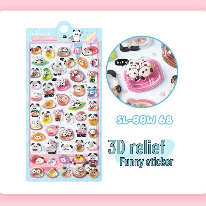 Popular 3D Animal Cartoon Crystal Stickers for Kids' Phone Cases