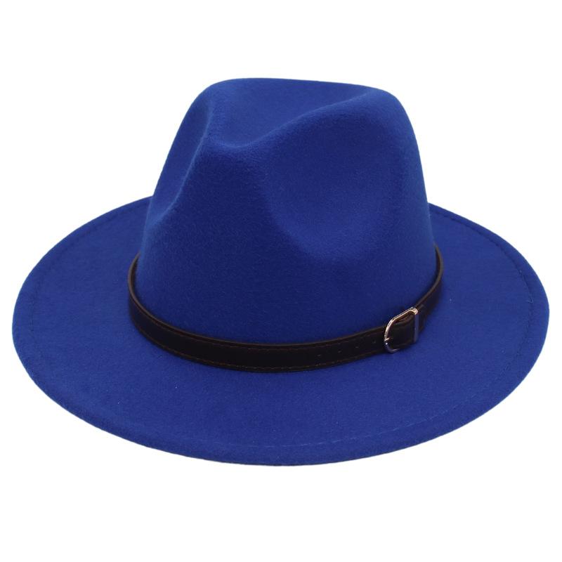 European And American Style Small Belt Top Hat Model Wears And Takes Pictures, Big-Brimmed Jazz Hat Modifies Face Shape, Ethnic Style Men'S And