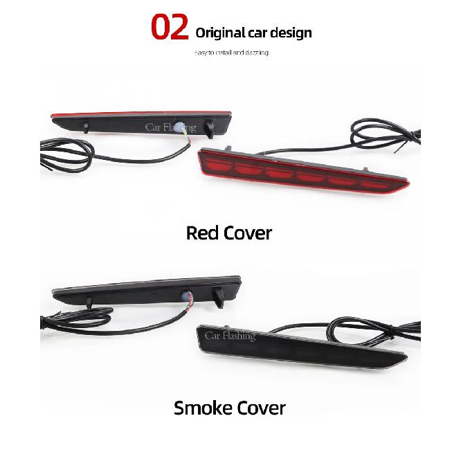 2PCS Auto Lighting LED Rear Fog Lamp For Toyota Raize 19-22 Tanto-Custom Brake Light Rear Bumper Decoration Lamp