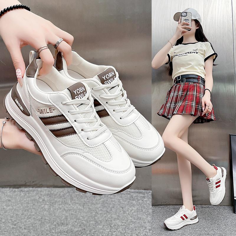 Forrest Gump Women's Shoes Casual Feet Small Platform Sneakers 2025 New Summer Mesh Breathable Dad Shoes Are Not Tired