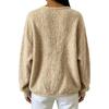 Women's Casual Oversized Pullover Hoodie with Button Trendy Versatile Top