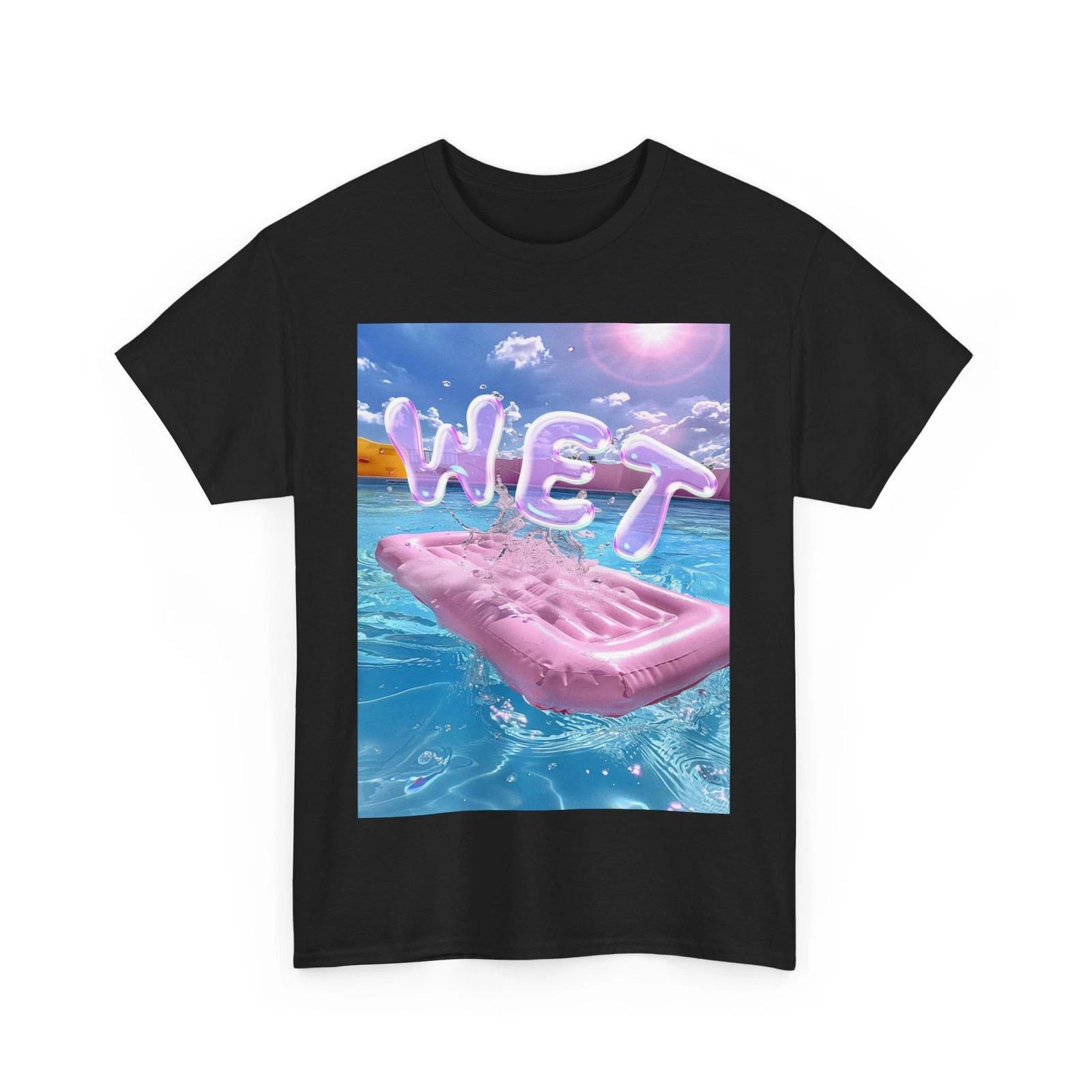 

SUMMER POOL BEACH WATER ART TEE Tshirt COOL GIFT MEN WOMEN MIAMI SHIRT PINK KINK S