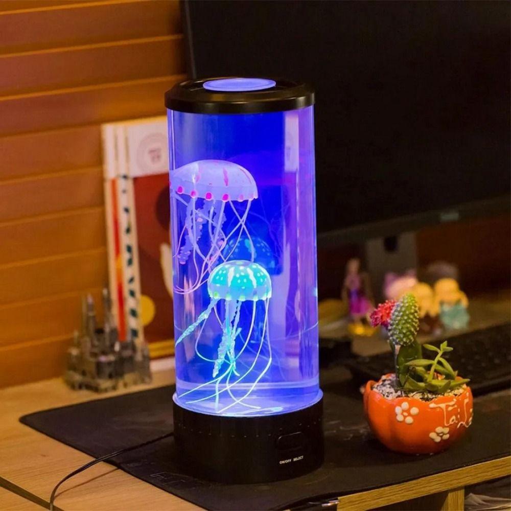 USB LED Qualle Nachtlicht Acryl Qualle Lavalampe Heimdekoration Licht Kindergeschenke