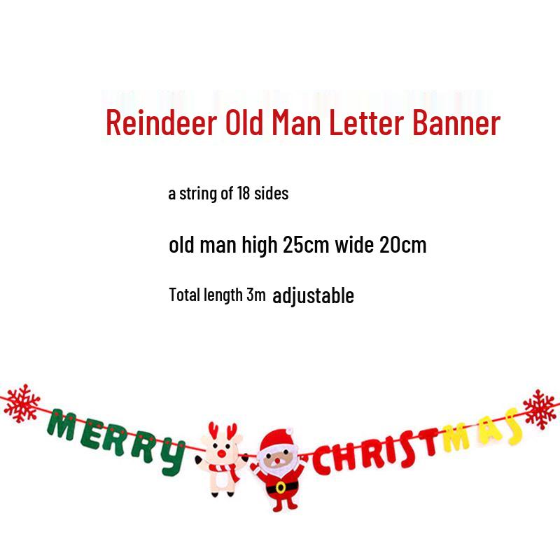 Non-Woven Christmas Decorations Bunting for Shopping Malls and Stores