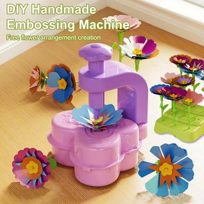 1 Set DIY Fabric Flower Bouquet Kit Kids Handmade Colorful Flower Making