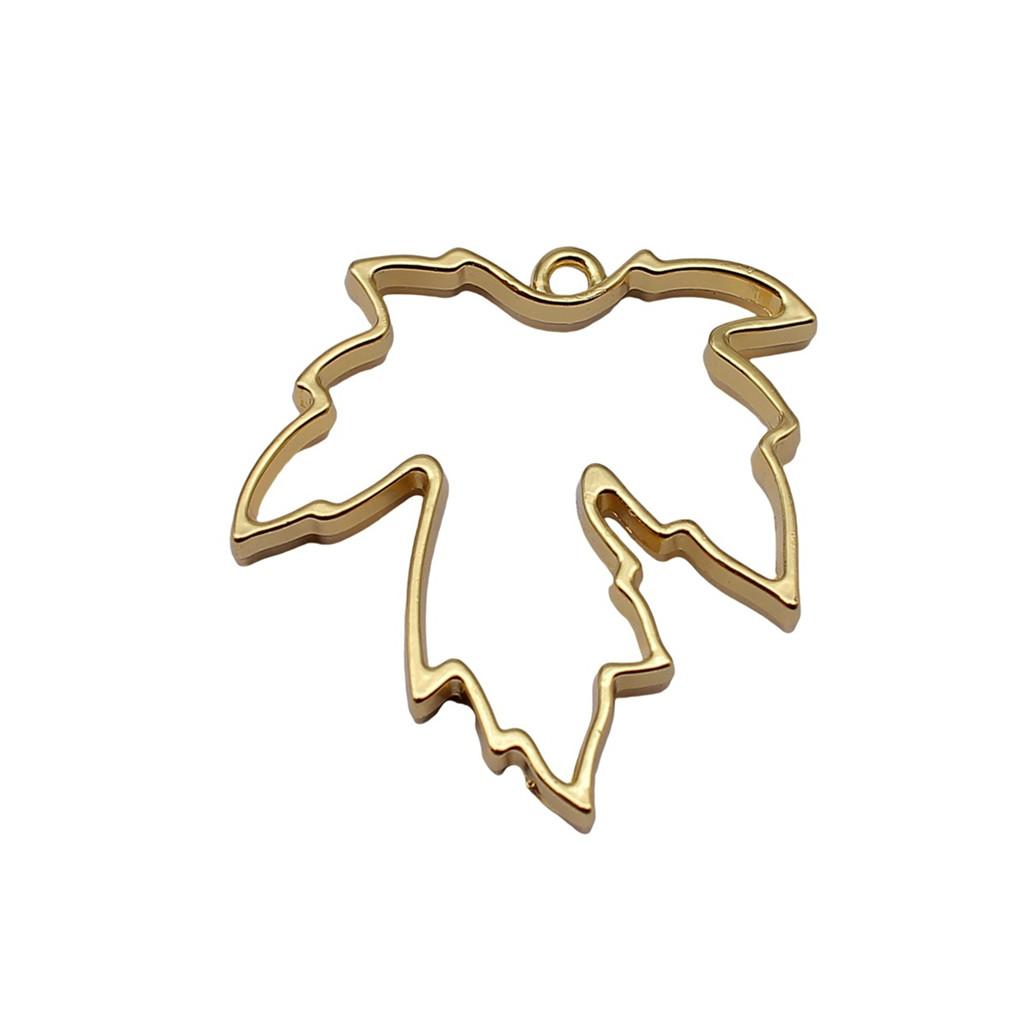 Geometric Openwork Resin Charms MOON HEART Pendants Multi Color Alloy Jewelry Component