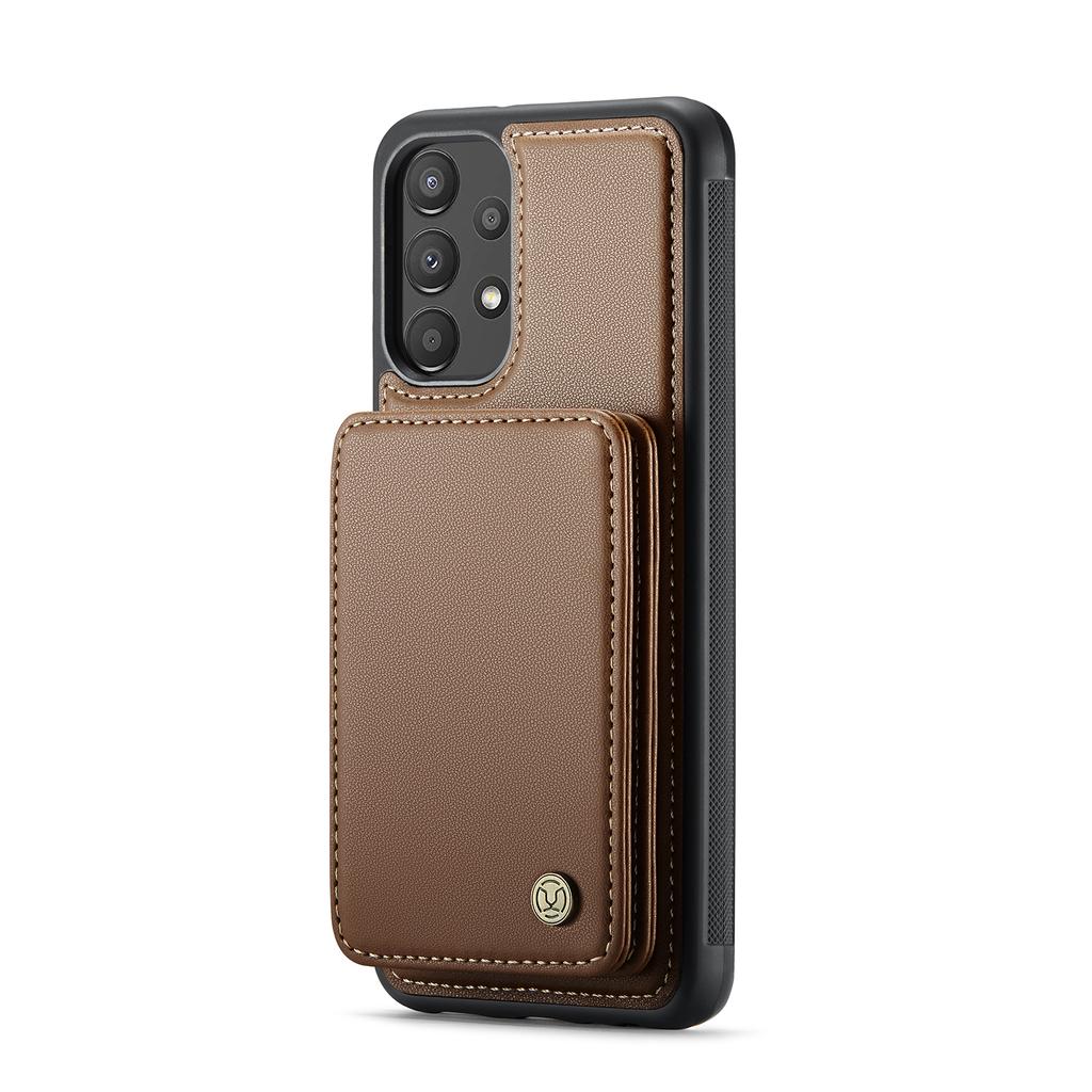 JEEHOOD J05 For Samsung Galaxy A13 4G Case Leather Mobile Cover with Detachable Magnetic Card Bag
