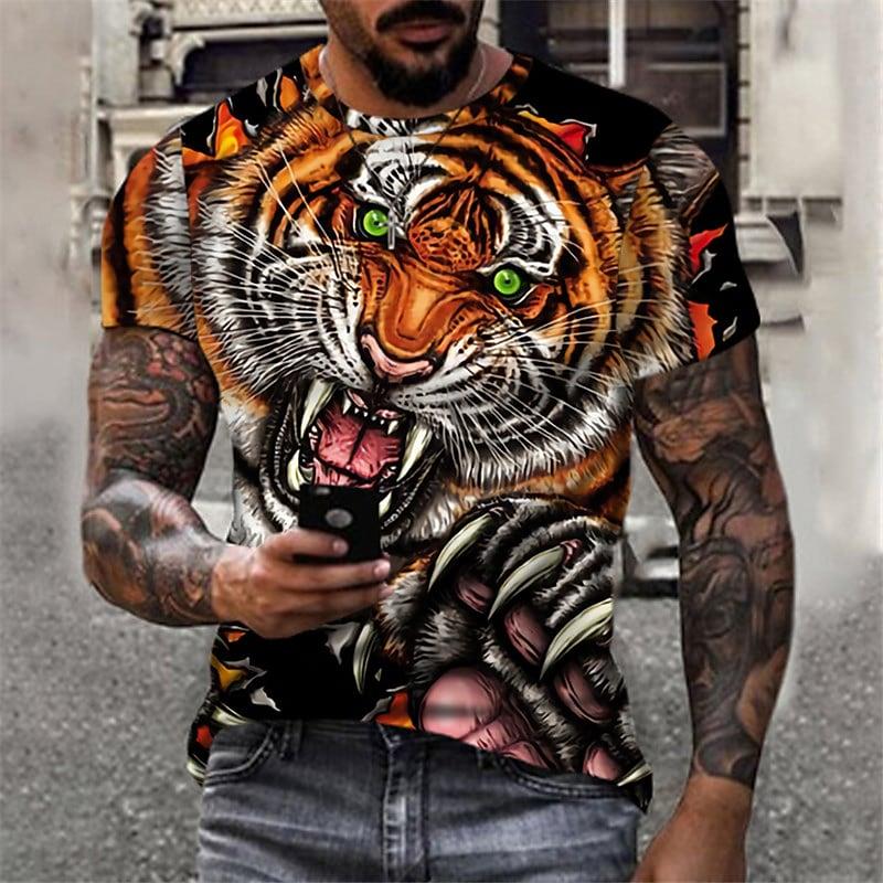 Vintage T-Shirt für Herren Kurzarm Ukiyoe Harajuku Print Oberteile Kleidung Lässige T-Shirts Übergroßes Sommer-T-Shirt Herren Sweatshirt