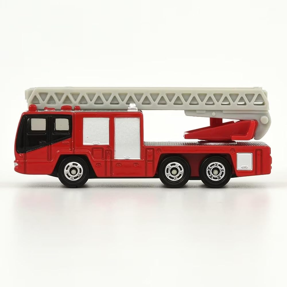 TAKARA TOMY TOMICA No. 108 Hino Fire Truck with Ladder Miniature Toy for Ages 3+