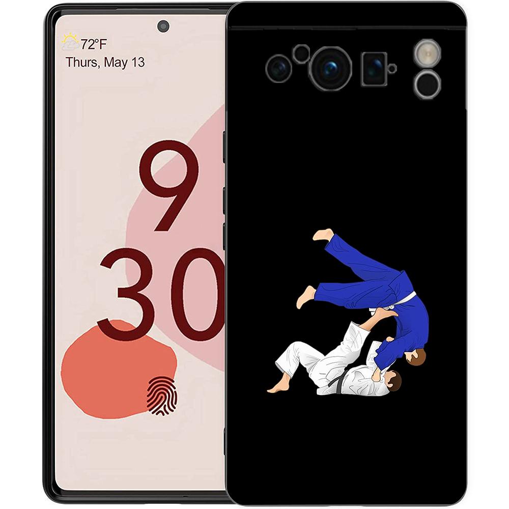 

Japanese Martial Judo Phone Case For Google Pixel 10 9 8 7 Pro 9A 8A 7A 6A 6 Pro XL Soft TPU Bumper Black Cover Pixel 7 Pro