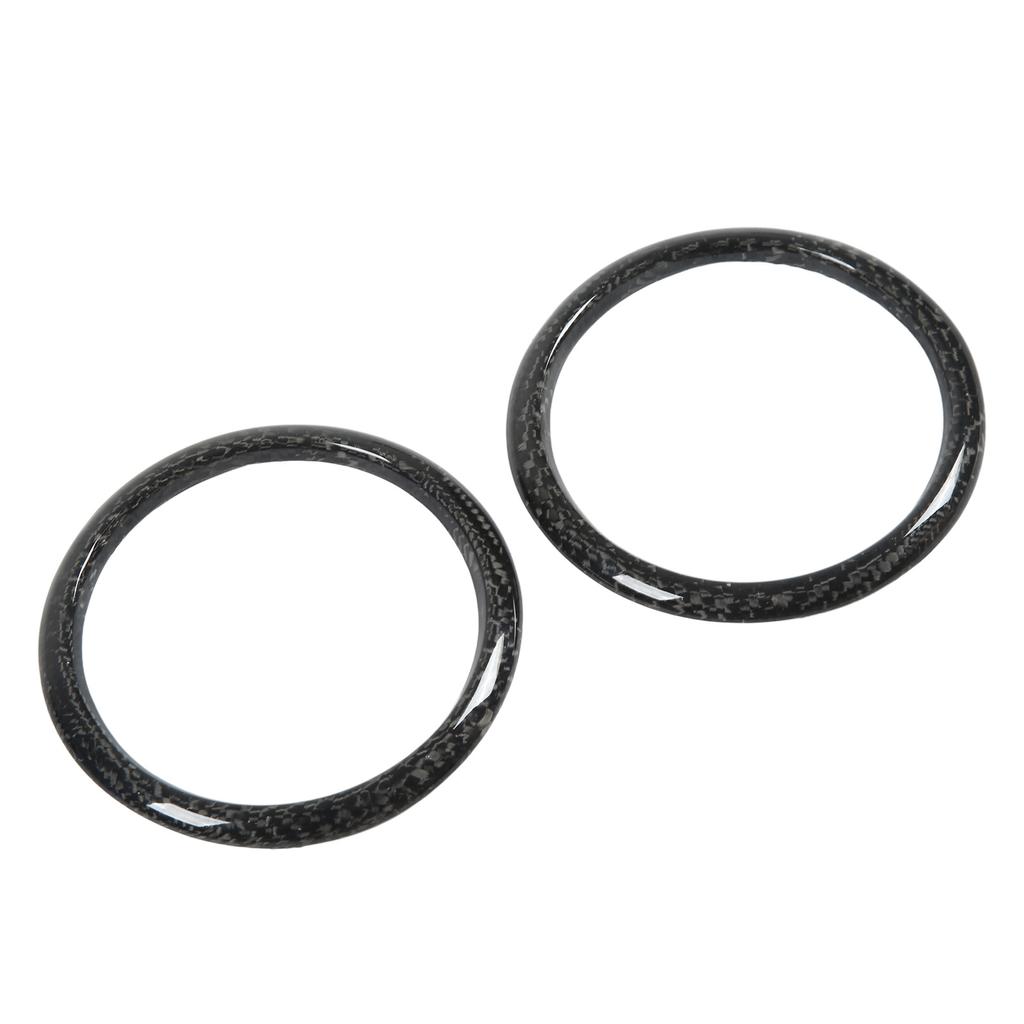 2pcs Car AC Outlet Ring Carbon Fiber Air Conditioning Vent Trim Replacement for Subaru BRZ