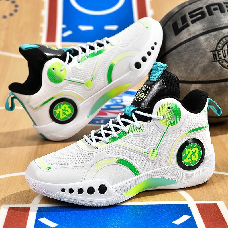 Kobe Basketball Shoes Men's High-top Older Children's Youth Sneakers Non-slip and Breathable Primary School Children's Men's Air Cushion Sneakers