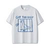 Camiseta Gráfica Engraçada de Ganso Bobo Meme Unisex Casual Algodão Puro Vintage Manga Curta Respirável Streetwear
