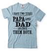 Papa And Dad Gift Tshirt Fathers Day Gift For Grandpa Dad Gifts