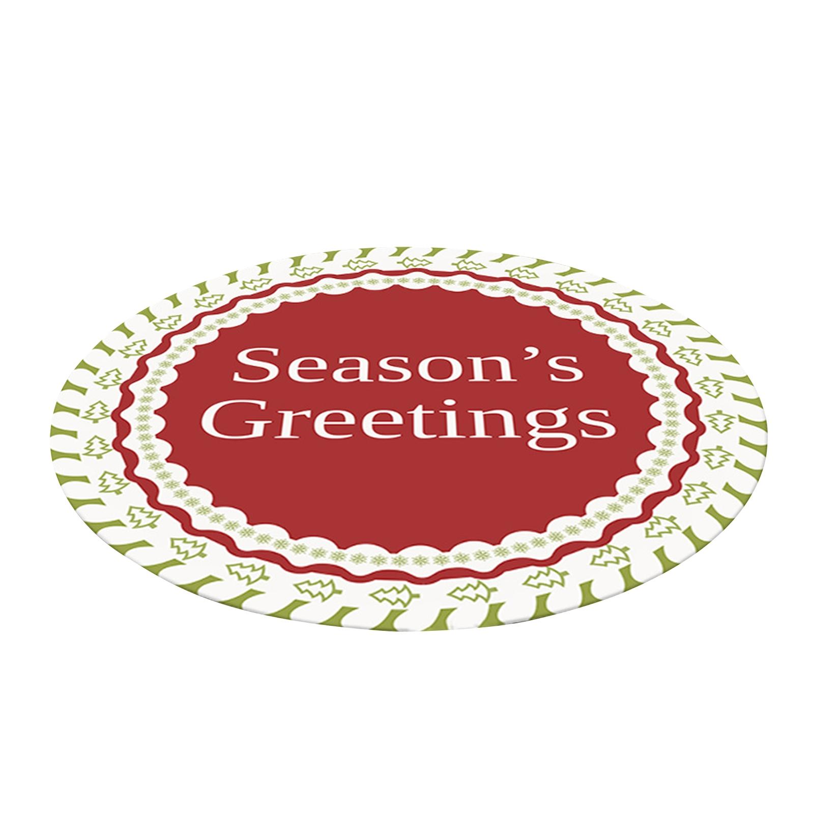 

Рождественский ковер, Счастливого Рождества, Домашний ковер, Круглый ковер, Домашнее праздничное украшение, Рождественский хрустальный бархатный ковер для гостиной One Size