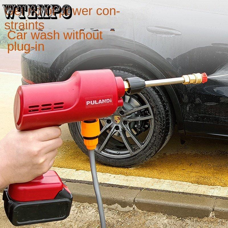 Drahtlose Auto Waschmaschine Lithium-Batterie Hochdruck Auto Waschen Wasser Pistole Haushalt Outdoor Tragbare Auto Waschen Wasser