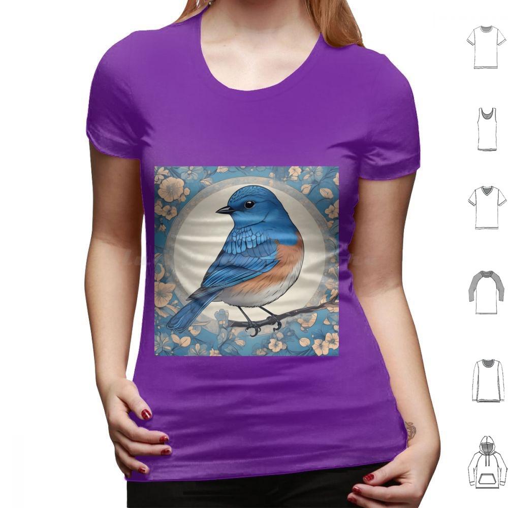 Bluebird Colour 03 T Shirt Big Size 100 Cotton Bluebird Bluebird Art Bluebird Watercolour Bluebird Design Bluebird Feathers