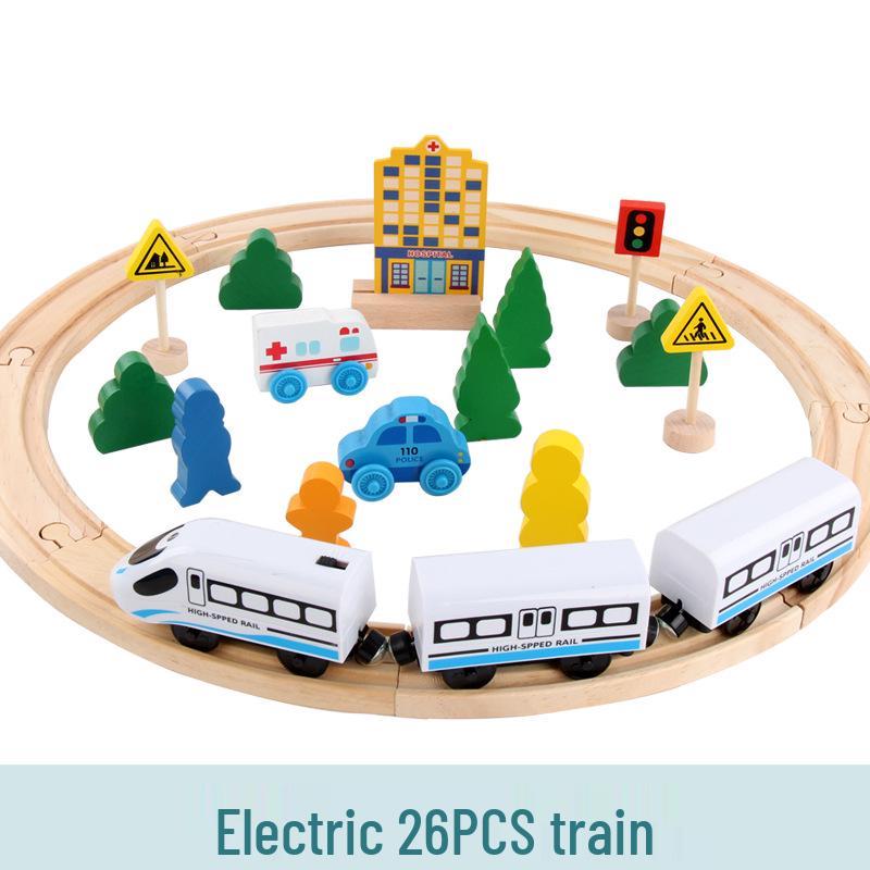 Thomas Magnetic Electric Train: Wooden Track Locomotive Educational Toy for Kids