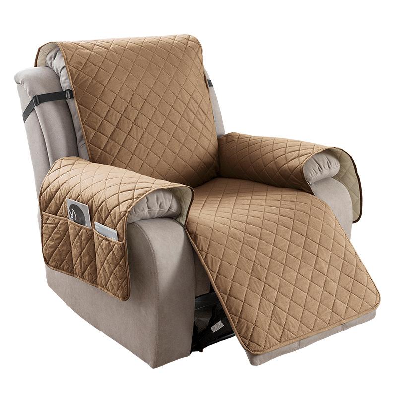 

Непромокаемый чехол на диван в клетку - Нескользящий универсальный размер для 1/2/3-местных диванов, Защита от пятен Single-seater 28 inches света кофе