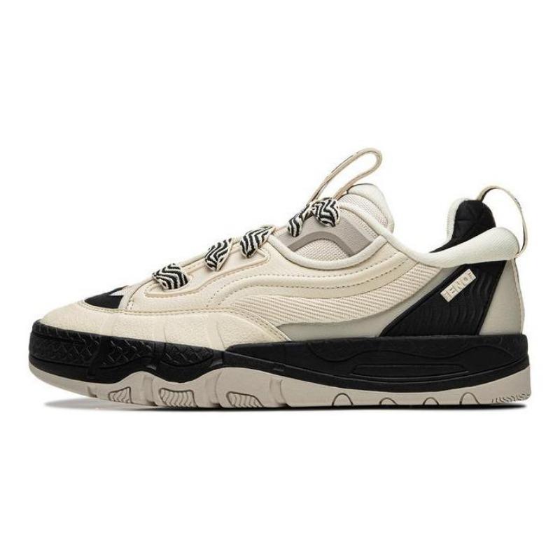 Li-Ning Counterflow Yu 4 Low Top Unisex Skate Shoes Off White Black AGLU291-1 41.5