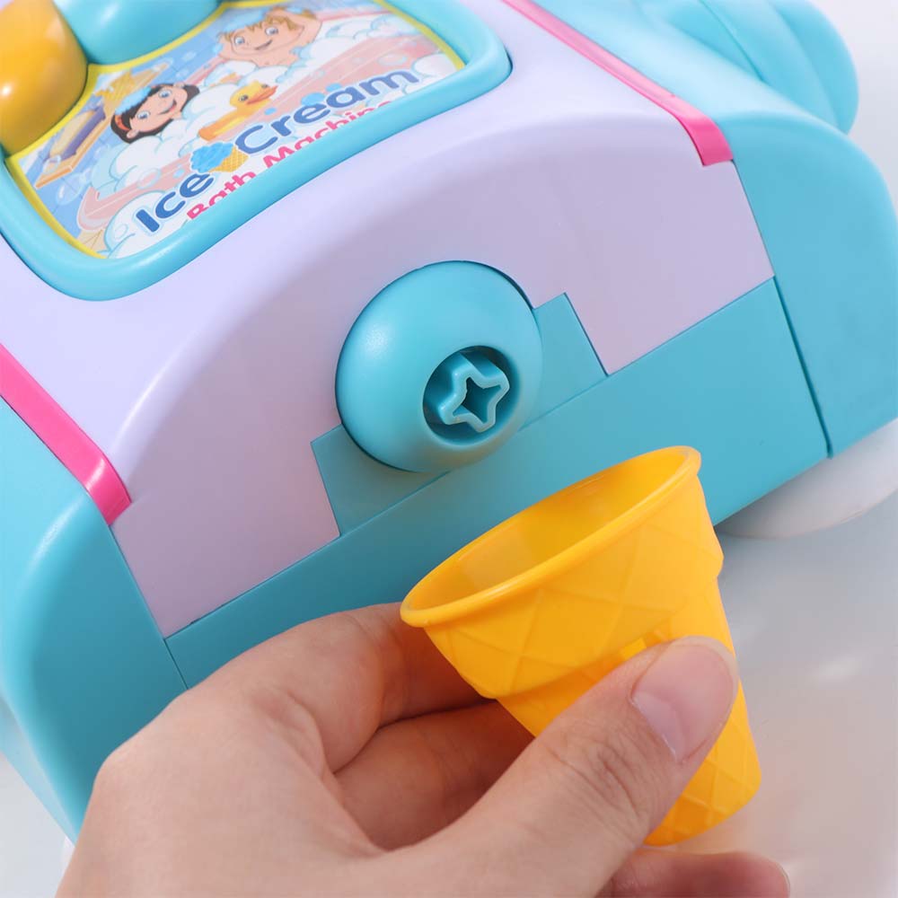 Delicate Ice Cream Foam Machine Powerful Suction Kid Toys Bath Ice Cream Bubble Maker  Summer