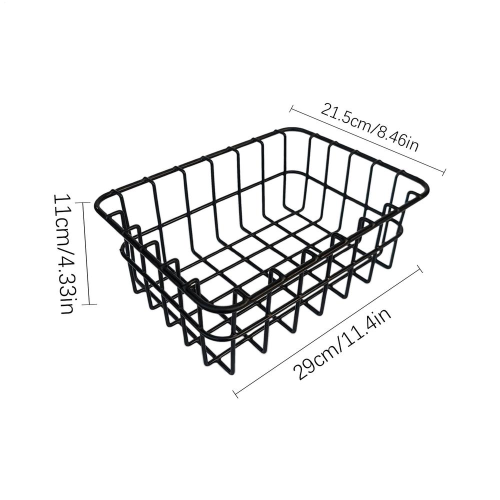 Wire Baskets For Freezer Metal Upright Container Refrigerator Basket Cooler Storage Rack For Produce Vegetables Fruits Beverage чёрный