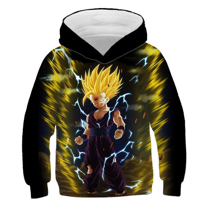

Fashion Dragon Ball Z Hoodie For Men Boys t shirt3D Printing Sweatshirt Loose Long Sleeve Spring Autumn Goku Veget Pullover S бежевый