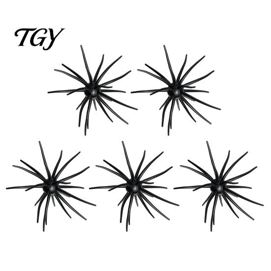 High Resilience Baits 5Pcs Bionic Sea Urchin Lure, 4cm/0.5g, 7cm/1.6g, 9cm/2.8g, 11cm/8.7g Floating Soft Artificial Bait, Fuzzy Lure for Freshwater