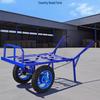 Heavy-Duty Steel Tube Flatbed Cart with Double Bar for Logistics and Goods Transport