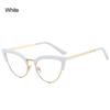 Anti -Blue Light Metal Comfortable Color Cat Eye Eyeglasses Frame Women Vintage Spring Hinge Optical Frame Computer Glasses