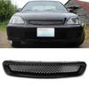 Front Hood Bumper Grille Intake Mesh ABS Black Grill Fits for Honda Civic 1999 2000