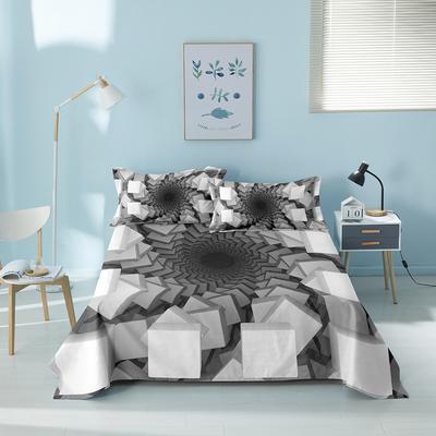 Buntes Geometrisches Bettlaken Gedrucktes Galaxie-Bettwäsche-Set mit Kissenbezug für Schlafzimmer Luxus Queen King Waben-Tagesdecke