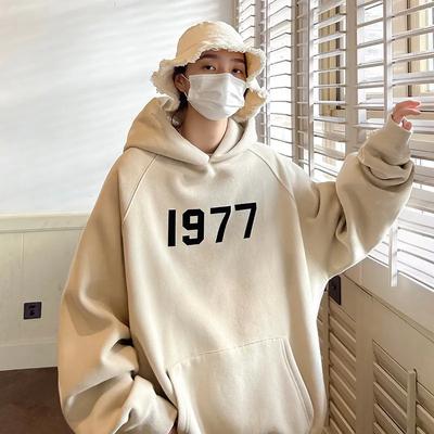 1977 Sweater Men's Hooded Plus Size Oversize Tide Brand Heavy Autumn and Winter Men's Jacket Clothes Autumn