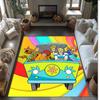 Scooby Doopsd Printed Crystal Velvet Area Rug, Soft Anti-Slip Water Absorbent Floor Mat for Living Room Bedroom