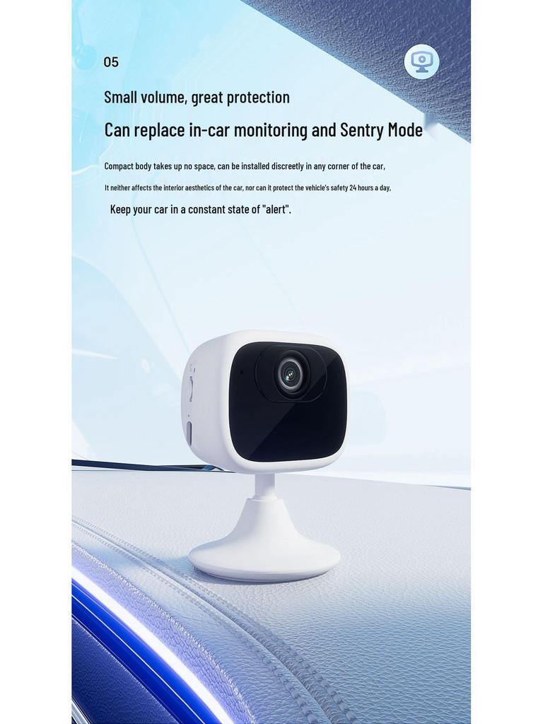Car Sentry: Wide Angle HD Night Vision Camera with Smart Window Mount & Extended Battery Life, No Drilling Required