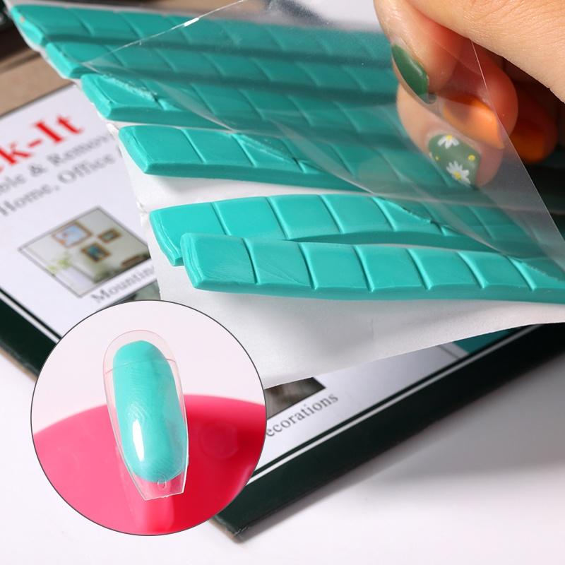 96pcs Multifunctional Nail Adhesive Glue Clay For Practice Stand Display Holder False Tips Reusable Tacky Gel Manicure Tools