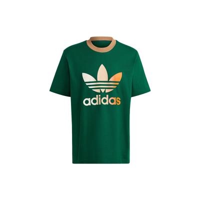 Originals Adicolor 70s Premium Gradient Logo Print Crewneck T-Shirt SS23 Men Tops Green IP6969