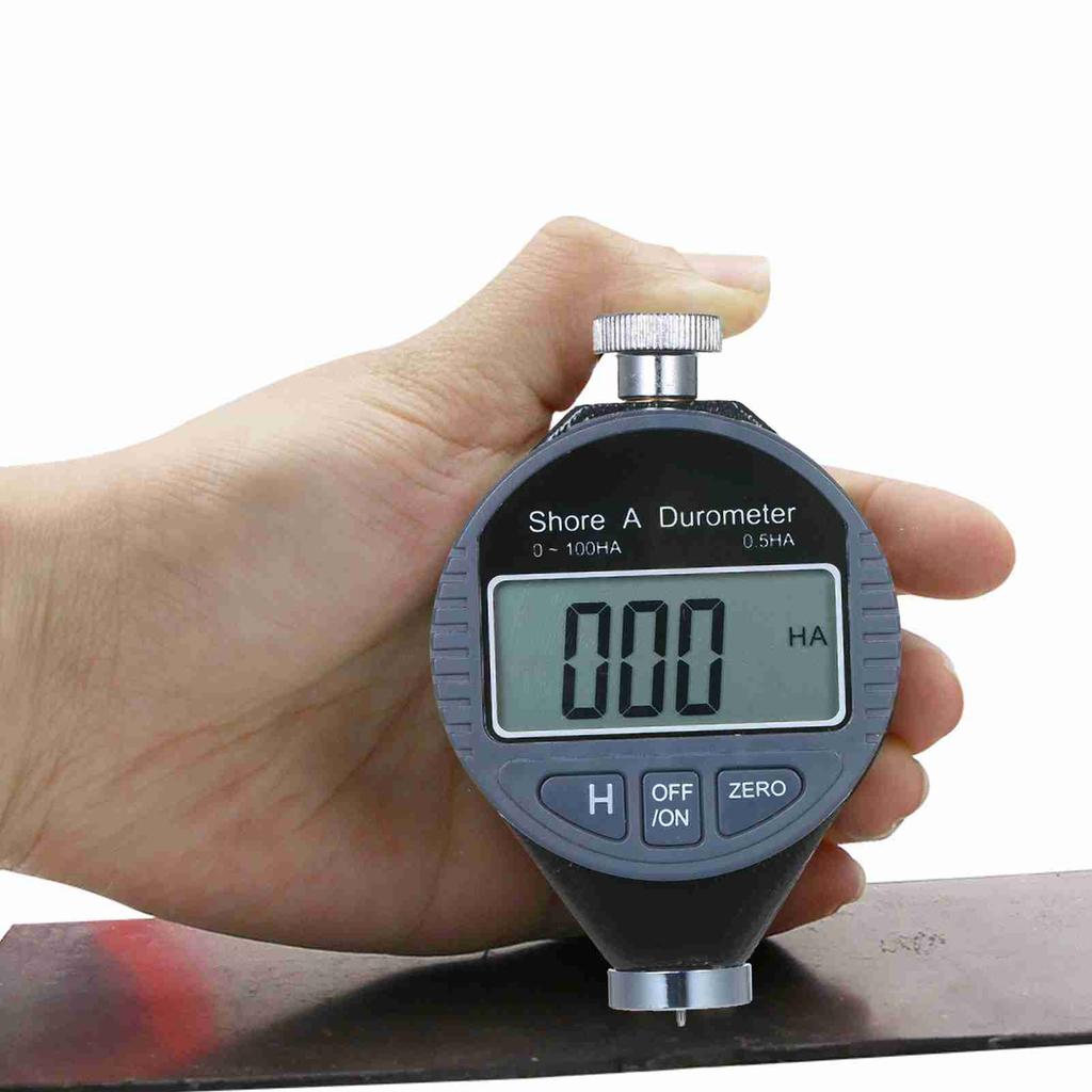 Portable 0 100HD Shore D Hardness Tester Meter Digital Durometer Scale for Rubber Tire Plastic Flooring with Large LCD