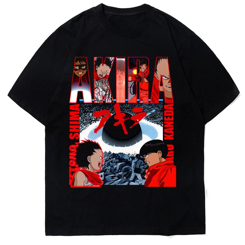 2024 Popular New Style Animation Print Short Sleeve T-shirt for Men and Women Hip Hop High Street Loose Round Neck Pure