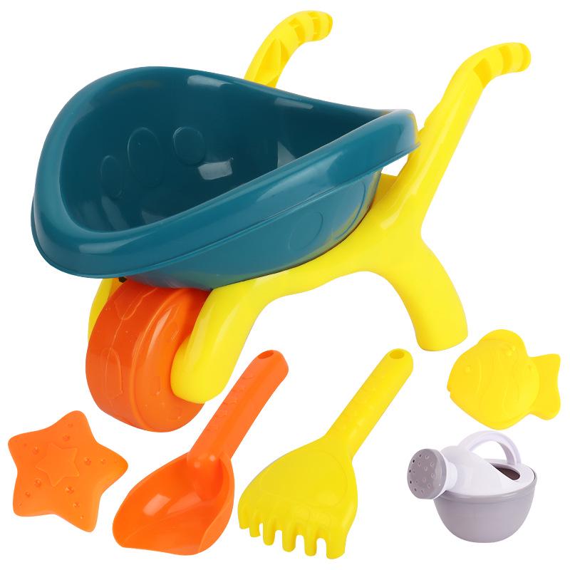 Kids' Engineering Beach Toy Set: Summer Sand Bucket & Digging Shovel Cart